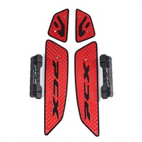 Kit de carénage latéral pour moto/scooter PCX160, garniture décorative avec vis, aspect fibre de carbone, rouge et noir