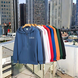 Sudadera con Capucha para Hombre de Alta Calidad, 100% Algodón, Invierno, Corte Holgado, Tejido de Punto Transpirable, 420 g/m², Cierre de Cremallera - Product Image 3