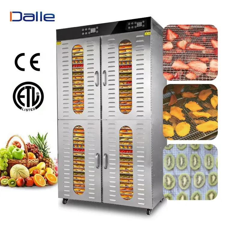 80 Tabletts 4 Unabhängige Schränke Factory Direct SS Edelstahl-Dörr gerät Kommerzielle Dehydrated Fruits Food Dryer Machine