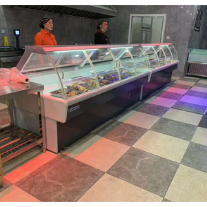 Vitrina de mostrador de carnicería, congelador de exhibición de carne a <span class=keywords><strong>la</strong></span> venta, vitrina de exhibición de refrigerador de carne, congelador de pescado - Product Image 3