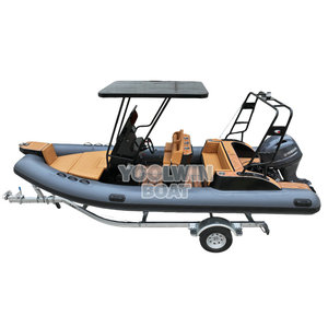 Yoolwin Bateau semi-rigide robuste de 20 pieds avec tubulure en Hypalon Orca antidérapante, coque en aluminium à fond en V profond soudée, pour navigation en mer agitée, sports nautiques et tourisme - Product Image 4