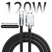 Câble de charge rapide USB vers Type-C 120W en nylon tressé personnalisable avec logo, 1m, pour téléphone portable, ordinateur, lecteur de codes-barres et imprimante