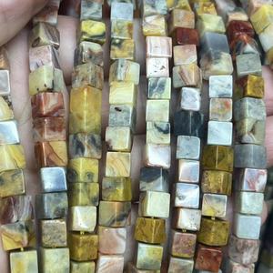 <span class=keywords><strong>Crazy</strong></span> Lace Agate Venta al por mayor Cubo de piedras preciosas 6X6mm Cuentas cuadradas de piedra natural para la fabricación de joyas Aprox: 380mm/STR - Product Image 5