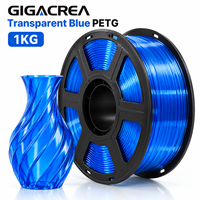 Filamen PETG Biru Transparan 1KG untuk Printer 3D FDM Grosir OEM Label Pribadi Pasokan Massal Produsen
