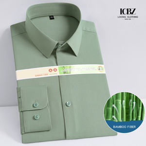 Doublure de cou Protection tache autocollant <span class=keywords><strong>grand</strong></span> et <span class=keywords><strong>grand</strong></span> habillage chemise noir bleu Non fer hommes formel 100% coton chemises habillées - Product Image 6