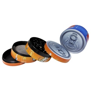<b>Herb</b> <b>Grinder</b> 6 Pcs Display Box Round Magnetic Lid Sharp Teeth Colorful Design Portable Dry <b>Herb</b> <b>Grinder</b> - Product Image 2