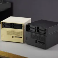 Boîtier de serveur domestique en métal MicroATX de taille moyenne, châssis de stockage à 4 baies avec échange à chaud, boîtier NAS rétro avec prise en charge de l'alimentation SFX FLEX