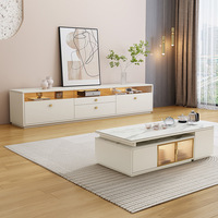 Mueble de TV Moderno en Color Madera Natural, Soporte de Suelo de Madera Maciza para Sala de Estar, Estilo Lujoso y Sofisticado, Muebles para el Hogar