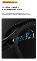 Lunettes Intelligentes HY15 avec Caméra 12 Mégapixels, Traduction IA, Enregistrement Vidéo 1080P, Commande Vocale IA, Musique Bluetooth et Réduction de Bruit ENC