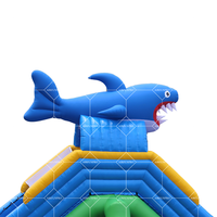 Glissière d'eau gonflable commerciale de requin pour le château gonflable de Waterslide d'adultes pour la piscine en vente