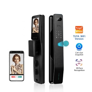 Serrure de porte numérique intelligente en alliage d'aluminium 6080 avec vérifications multi-biométriques, sonnette intégrée et prise en charge de l'application Tuya - Product Image 3
