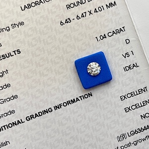 Diamantes Cultivados en Laboratorio IGI HPHT CVD de 1.04ct, Corte Redondo, Color D, Claridad VS1, para Anillo de Compromiso - Product Image 1