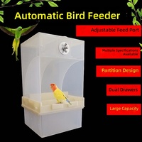 Mangeoire automatique pour oiseaux en PP, distributeur de nourriture anti-déversement, boîte d'alimentation pour oiseaux, fournitures pour animaux de compagnie