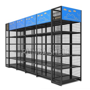 Trung Quốc của siêu thị hiện đại kệ gỗ nhựa sắt Rack hiển thị với kim loại kết thúc cho cửa hàng quảng cáo Giá hiển thị - Product Image 4