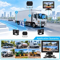Sistem Monitor Mundur 4G GPS AI MDVR BSD Alarm Visual & Suara Kontrol Jarak Jauh Tampilan Langsung Realtime Platform Web 1080P IR IP69K