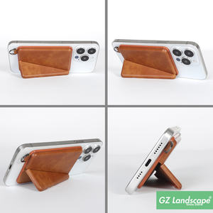 Dragonne en cuir personnalisée porte-carte de téléphone portable support caché bâton sur portefeuille de téléphone adhésif - Product Image 3