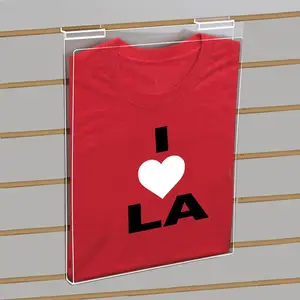 11.5x15 Inches Slatwall Clear Acrylic T-Shirt Display Holder Lucite Frame Shirt Board Plexiglass Jersey Display Case