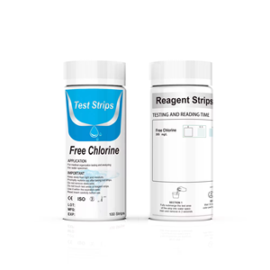 50pcs chlore résiduel 0-10 <span class=keywords><strong>PPM</strong></span> bandelette de test de chlore libre résiduel bas niveau bande de test d'eau - Product Image 3