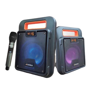 Sansui-Mini altavoces de gama completa, altavoz portátil inalámbrico de 6,5 pulgadas, con luz LED BT recargable, con sistema FM USB - Product Image 1