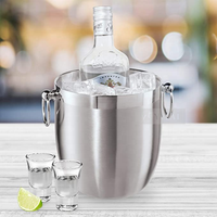 Refroidisseur pour vin et bière, seau à glace Portable avec couvercle et cuillère à glace, vente en gros