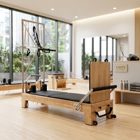 Máquina de Pilates Reformer Profesional de Grado Estudio, Cama de Madera Sólida, Equipo Premium de Fitness y Yoga, Reformer de Pilates Aero