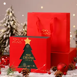 علبة تعبئة فواكه عيد الميلاد بسعر الجملة علبة هدايا من الكرتون لحلوى ليلة الكريسماس
