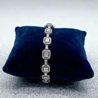 Bracelet tennis minimaliste et élégant en argent sterling S925 avec zircon pour femmes avec fermoir, cadeau de Noël