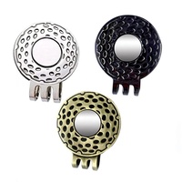 Marqueur de balle de golf magnétique 25 mm avec clip pour chapeau, logo personnalisé, en alliage de zinc émaillé, accessoires de golf pour les amateurs de golf, vente directe usine