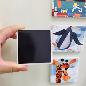 Magnete rotondo in ceramica per frigo con stampa Uv <span class=keywords><strong>foto</strong></span> personalizzabile con piastrelle quadrate in ceramica e magnete per frigo personalizzato - Product Image 3