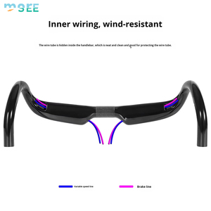 Manubrio de Bicicleta de Carretera SeeMore con Logotipo Personalizado 8K/UD, Manubrio Aerodinámico para Bicicleta de Pista, Manubrio de Carbono para Bicicleta de Carretera - Product Image 1
