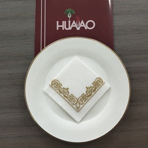 Asciugamani di carta per ospiti con motivo in pizzo tovaglioli airlay usa e getta bianchi - Product Image 2