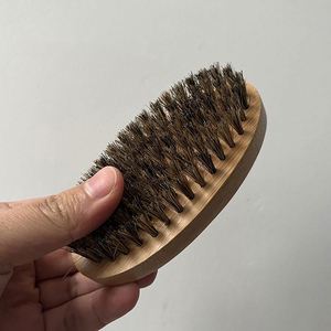Brosse de toilettage pour barbe en poils de sanglier avec manche en bambou écologique - Product Image 1