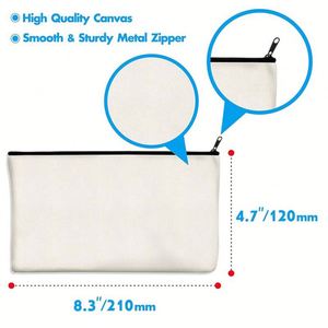 High Quality Light Weight Cotton Canvas Zipper Travel Cosmetics <b>Bag</b> Custom Logo Cosmetic <b>Make</b> <b>up</b> Case for Ladies - Product Image 4