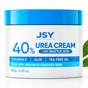 Crème pour les pieds quotidienne <span class=keywords><strong>à</strong></span> 40% d'urée et 2% d'acide salicylique, enrichie en vitamine E, aloe vera et huile d'<span class=keywords><strong>arbre</strong></span> <span class=keywords><strong>à</strong></span> <span class=keywords><strong>thé</strong></span>, pour les talons rugueux, secs et gercés, 150 g - Product Image 1