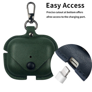 Étui pour écouteurs en cuir PU uni pour Apple <span class=keywords><strong>Airpods</strong></span> Pro 3 2025 housse de protection <span class=keywords><strong>Ultra</strong></span> légère pour Apple <span class=keywords><strong>Airpods</strong></span> Pro 3 2025 - Product Image 3