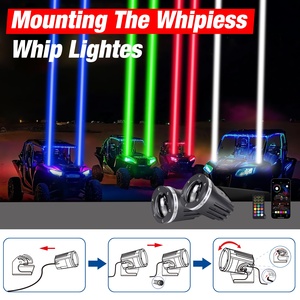 Whipless Whip Lights W/Switch & Remote Whipless Pods RGBW Antena de luz LED Laser Whip Lights para SXS UTV ATV RZR Truck Boat - Product Image 4