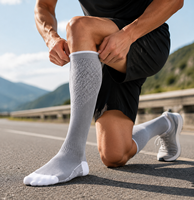 Chaussettes de compression en tricot personnalisées ODM unisexes, chaussettes de soutien de la circulation pour le sport, la course à pied, le cyclisme, l'entraînement, pour hommes et femmes