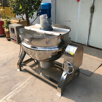 Marmite à double enveloppe BAIYUE pour riz frit aux œufs, capacité 100 kg, pour la transformation de snacks, marmite électrique à double enveloppe pour sandwichs