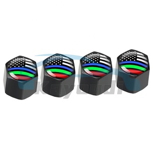 4 pièces de capuchons de valve de pneu de roue de <span class=keywords><strong>voiture</strong></span> en métal, logo personnalisé, <span class=keywords><strong>antivol</strong></span>, étanches, couvercles de valve - Product Image 2