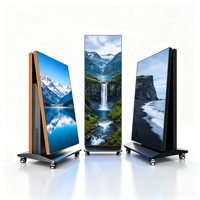 Afficheur LED portable vertical pliable et étanche GOB, écran LED pliable pour ascenseur, pour centre commercial