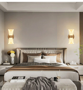 Applique murale LED en acrylique de style moderne, <span class=keywords><strong>lampe</strong></span> murale décorative en fer pour chambre à coucher et salle de lecture - Product Image 4