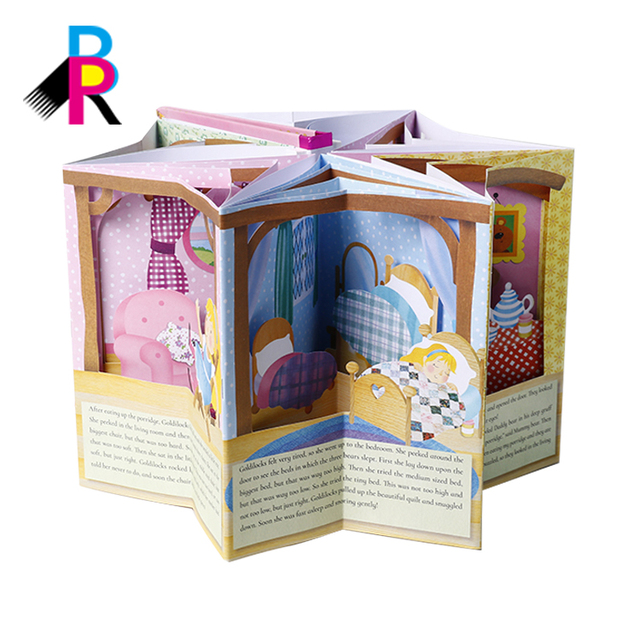 Custom Vintage High Quality 3d Pop up Story Book Touch and Feel Baby Books Pop up Study Book for Kids