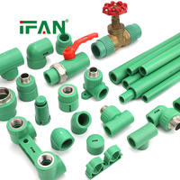 Raccords de tuyauterie PPR en laiton IFAN Factory, raccords en plastique PN25 pour systèmes d'eau, raccords de tuyauterie PPR en plastique