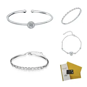 Bracelet en argent sterling 925 moissanite bijoux de mode bracelets bracelets bracelet moissanite moissanite