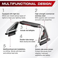 Barre de protection universelle en acier inoxydable pour pick-up, robuste, pour camion 4x4, barre sport anti-rouille, accessoire de modification extérieure tout-terrain