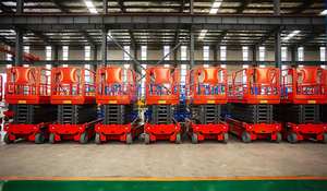 핫 세일 10m 12m 14m 자체 추진 가위 리프트 테이블 지니 가위 리프트 경량 남자 리프트 - Product Image 4