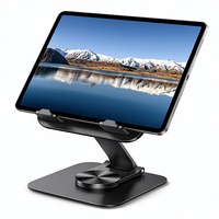 Support de tablette pliable avec base métallique pivotante à 360° réglable pour iPad Pro Air Mini 4,7-13 pouces
