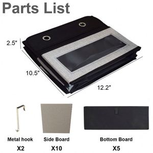 Organizador Colgante Transparente con Ganchos Metálicos para Puerta o Pared, con 5 Bolsillos Grandes para Armario o Cuarto de Bebé - Product Image 4