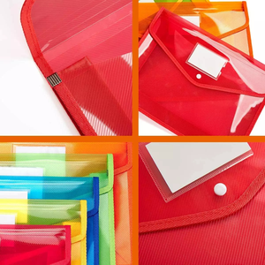 Pochette d'étiquettes Fermeture par bouton pression Dossiers en plastique Extensible Dossier de documents Extensible File Portefeuille Enveloppes Pochette - Product Image 5