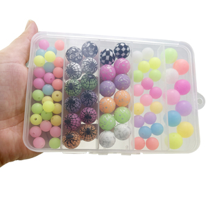 Nuevas Cuentas de Silicona con Estampado de Calavera de Araña de Halloween, 95 Piezas/caja, 10mm/12mm/15mm, Brillan en la Oscuridad, para Hacer Pulseras y Manualidades con Bolígrafos - Product Image 2